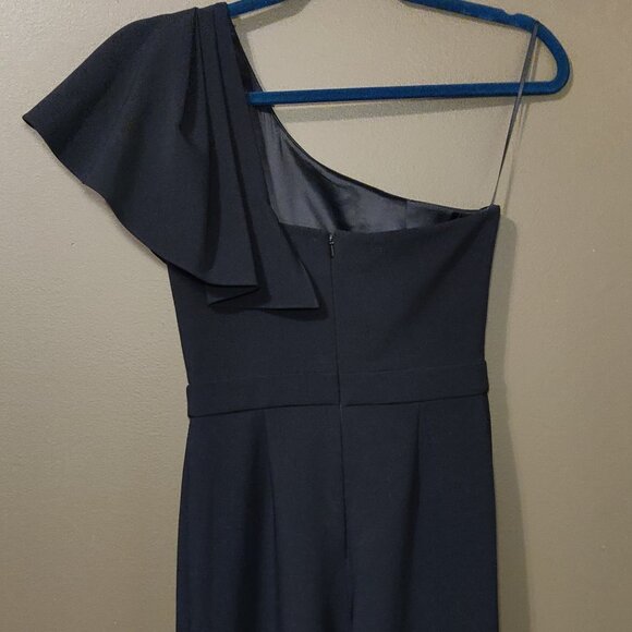 Jay Godfrey Black Hamilton One Shoulder Wide Leg Jumpsuit SIZE 0 - Picture 5 of 6